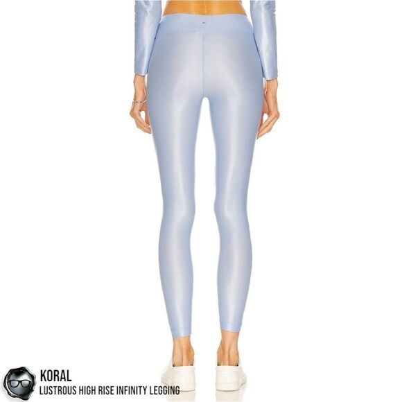 KORAL LUSTROUS HIGH RISE INFINITY LEGGING IN BEL AIR BLUE WOMEN’S SIZE MEDIUM - Picture 3 of 12